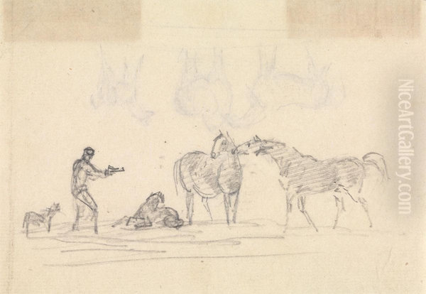 Figures with Horses - view 1