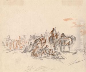 Group with Figures and Horses