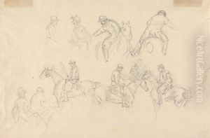 Studies of Figures on Horseback