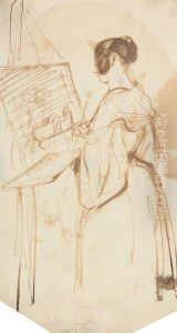 A Lady Painting