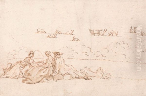 Two Ladies and a Gentleman - view 1