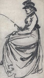 Study of a Woman Seated on a Horse