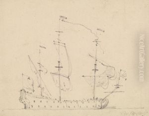 A Three Mast Warship