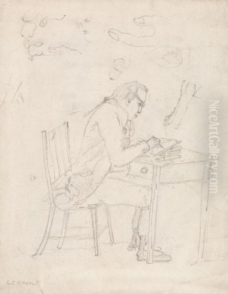 Thomas Hearne Sketching at a Table - view 1