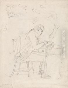 Thomas Hearne Sketching at a Table by Thomas Monro