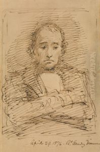 Benjamin Disraeli, Sketched at a Royal Academy Dinner by George Richmond