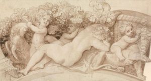 Relief Design for a Silver Salt Cellar by Thomas Stothard