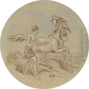 One of eighteen designs for a series of plates illustrating Venus and Adonis by Hablot Knight Browne