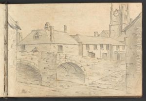 Oakhampton Bridge by William Brockedon
