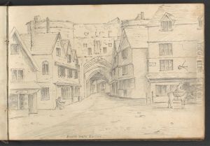 South Gate Exeter by William Brockedon