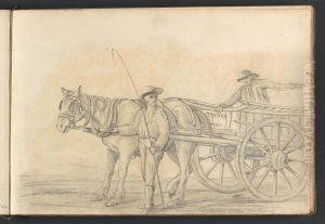 A study from nature (horse-drawn cart with two men) A study from nature (horse-drawn cart with two men)