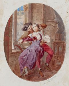 Escena Medieval by Antonio Caba y Casamitjana