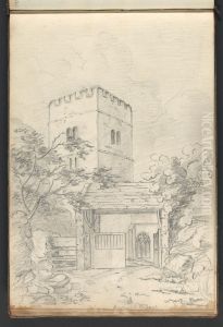 Dartington Church by William Brockedon