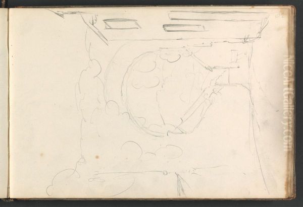 Sketch of a Street Scene with an Arch - view 1