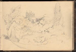Landscape with Castle by William Brockedon