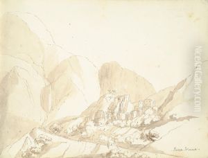 View of Roccabruna in Monaco by William Brockedon
