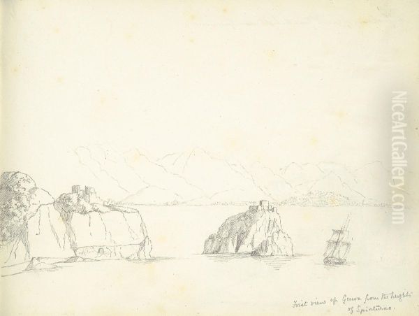 View of Genoa from Across the Lake - view 1