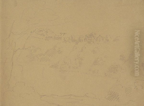 Houses on a Bluff Overlooking a River - view 1