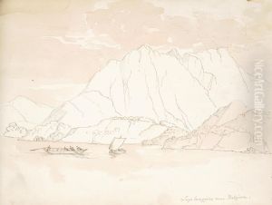 Boats on Lake Maggiore by William Brockedon