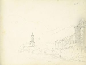 A View of Nice with Canal by William Brockedon