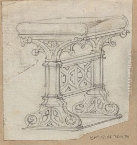 Design for a Gothic Table by Augustus Pugin