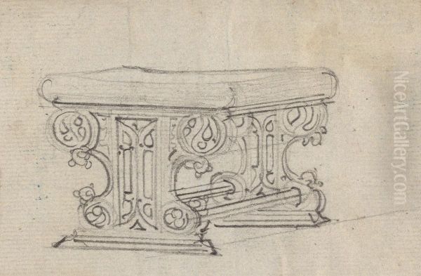 Design for a Gothic Kneeler - view 1