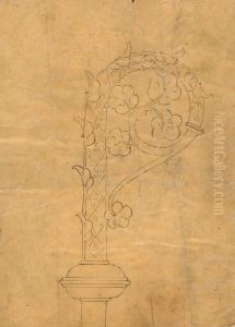 Design for a Gothic Staff by Augustus Pugin