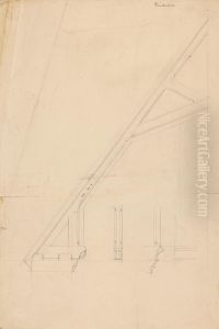 Design for the Roof Truss, Rampisham Rectory by Augustus Pugin
