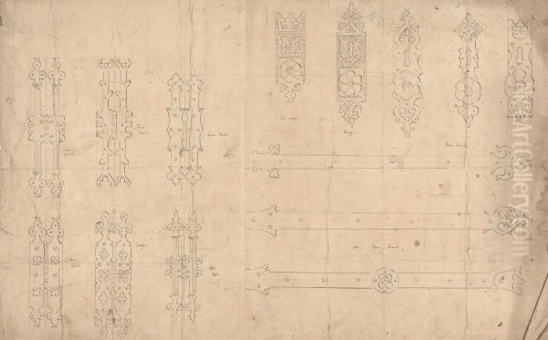 Designs for Gothic Hinges, Keyplates and Doorstraps - view 1