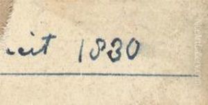Fragment with the inscription 'cit 1830' by Augustus Pugin