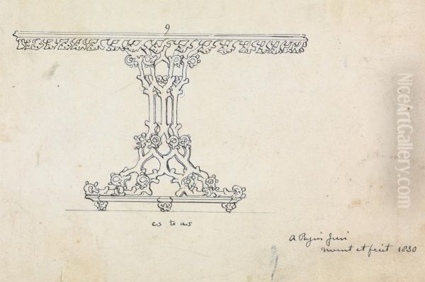 Design for a Gothic Table - view 1