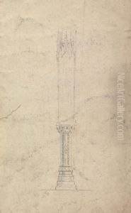 Design for a Gothic Candlestick by Augustus Pugin
