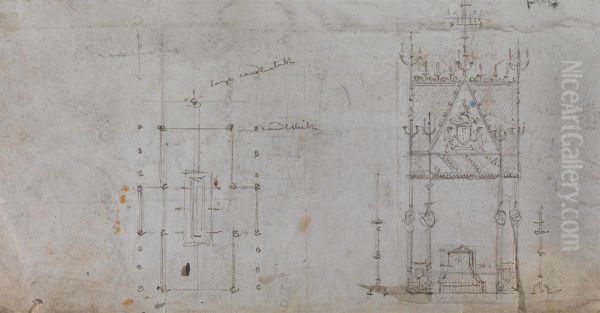 Design for a Gothic Canopy - view 1