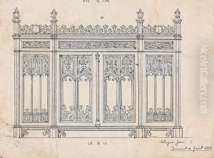 Design for a Gothic Screen by Augustus Pugin
