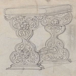 Design for a Gothic Table by Augustus Pugin