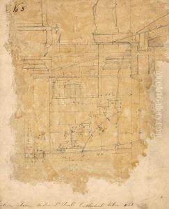 Section above Aisles, St. Paul's Cathedral by Augustus Pugin