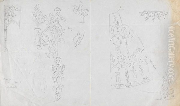 Sketches of the Butler-Bowden cope - view 1