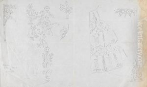 Sketches of the Butler-Bowden cope by Augustus Pugin
