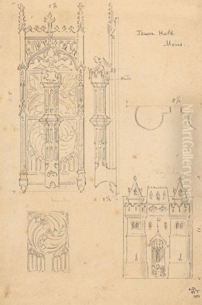 Designs for Town Hall Mons [sic] - view 1