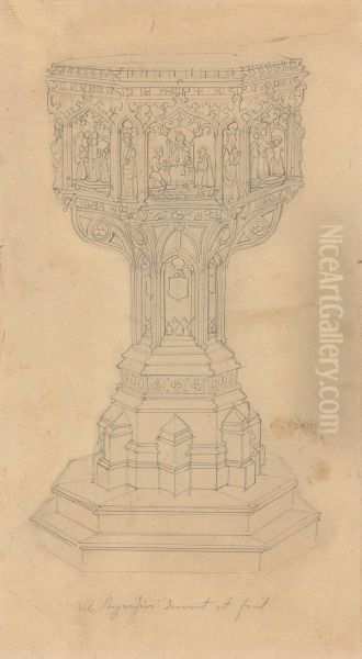 Design for a Baptismal Font - view 1