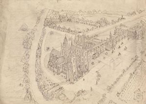 Sketch of a Gothic Church and Monastery Sketch of a Gothic Church and Monastery