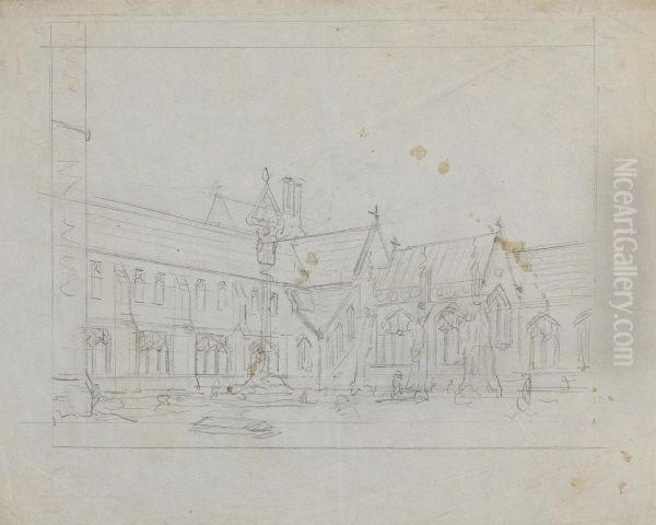 Sketch of a Gothic Church - view 1