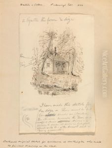 Sketch of Izaak Walton's Cottage for the "Complete Angler," London, 1836 by Thomas Stothard