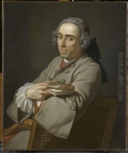 Portrait d'homme en habit gris et gilet rouge Portrait d'homme en habit gris et gilet rouge