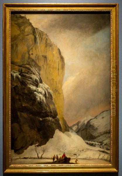 Second Staubbach Falls during the Winter - view 1