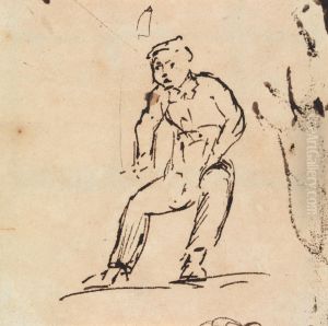 Study of a Sitting Figure by Benjamin Haydon