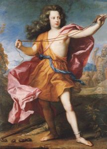 Portrait of Crown Prince Frederick William as David with a Sling by Anthoni Schoonjans