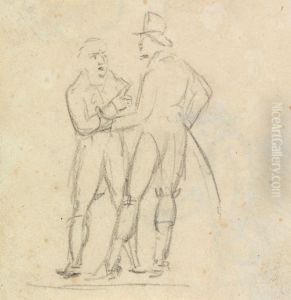Study of Two Men Standing, While in Conversation by Benjamin Haydon