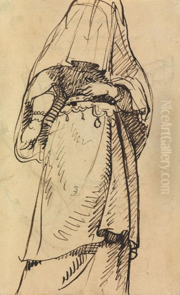 Study of a Veiled Woman - view 1