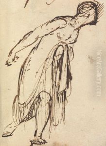 Study of a Leaning Figure by Benjamin Haydon